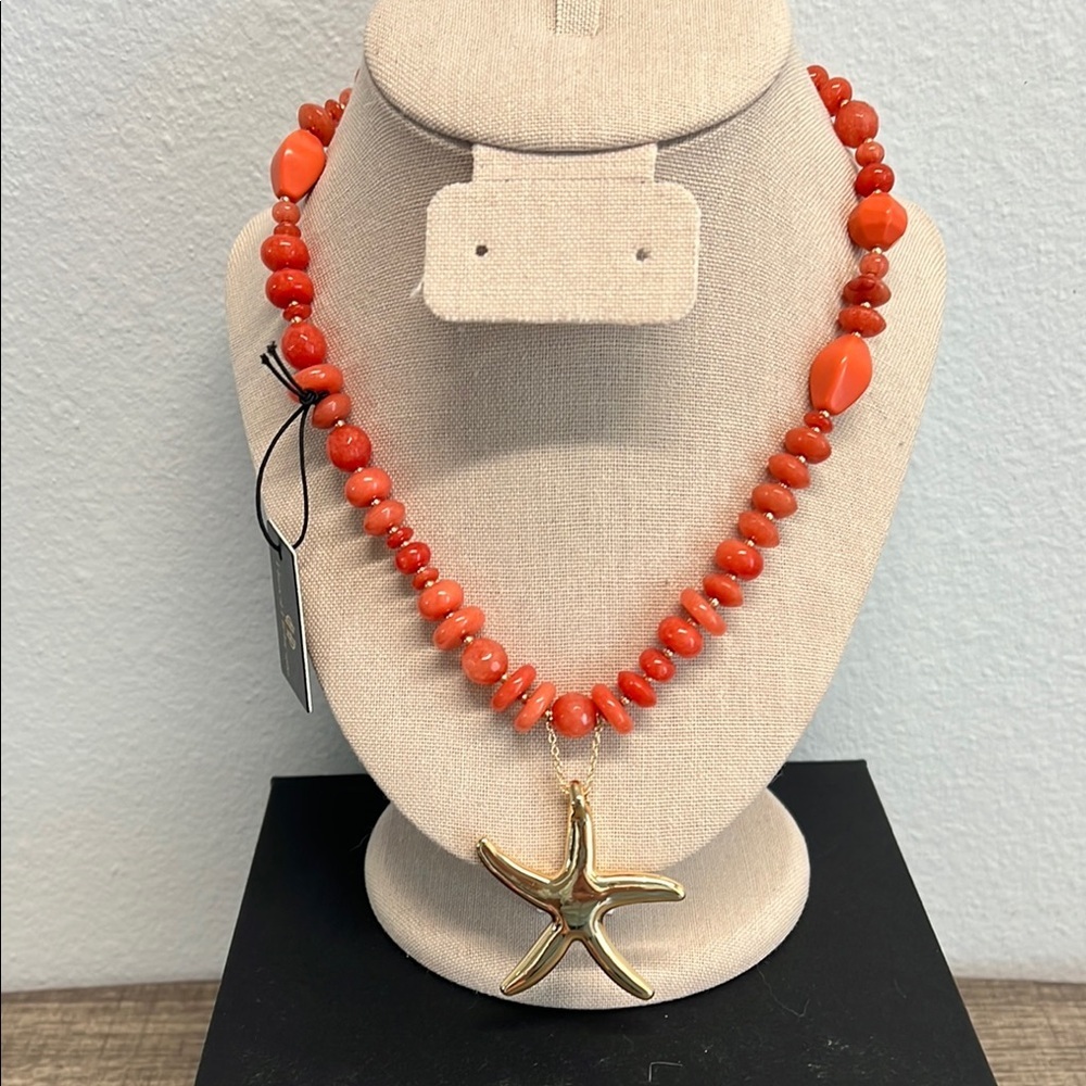 House of Harlow 1960 |🪸 Reconstituted Coral Starfish Statement Necklace ✨